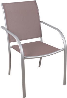 Silla Terraza acero Textilene Taupe